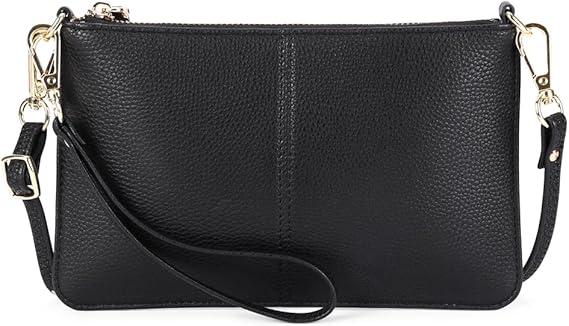 SENDEFN RFID Leather Crossbody Wristlet Wallet for Women